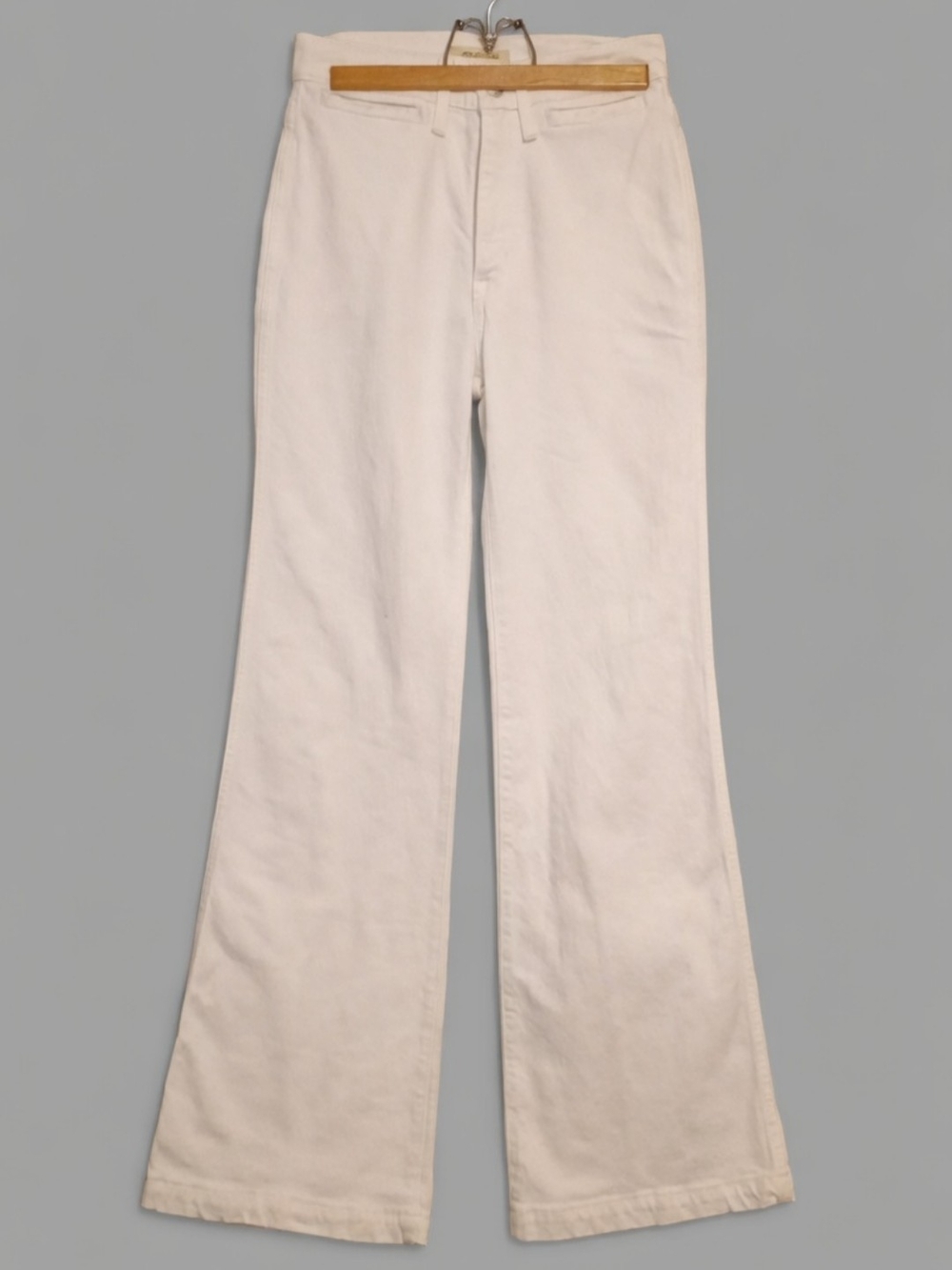 Madewell Cream Boot-Cut Wide Leg Pants
